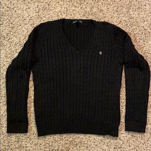 Women’s Ralph Lauren Cable-Knit V-neck Sweater
